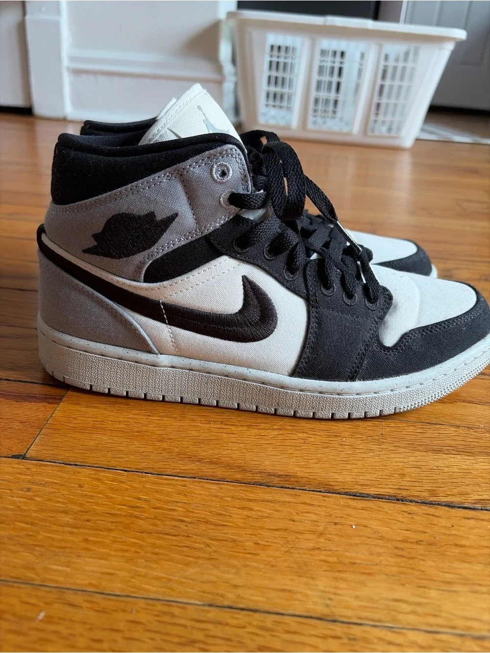 Jordan High-Top Sneakers in Black and White